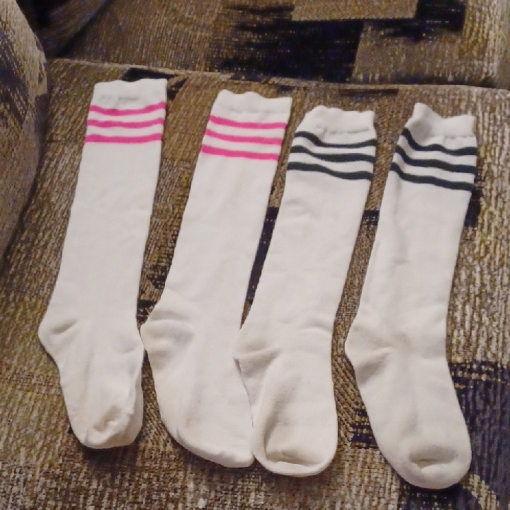 $4 Add-on Long Striped Socks - Kid Size (2 Pair)